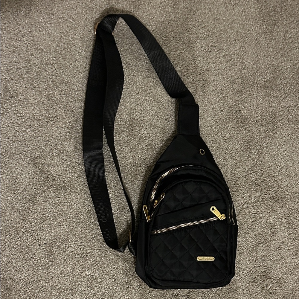 Black Quilted Crossbody Bag